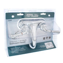 Grifo de lavamanos de plástico con acabado cromado mezclador de 2 mandos, diseño de lujo. 2.0 GPM.