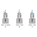 Zocalo 46mmx3mt acero inox Cover Acero inox.sist bloque No req. saque Incl 2 tapas P/8-10-12mm Brill