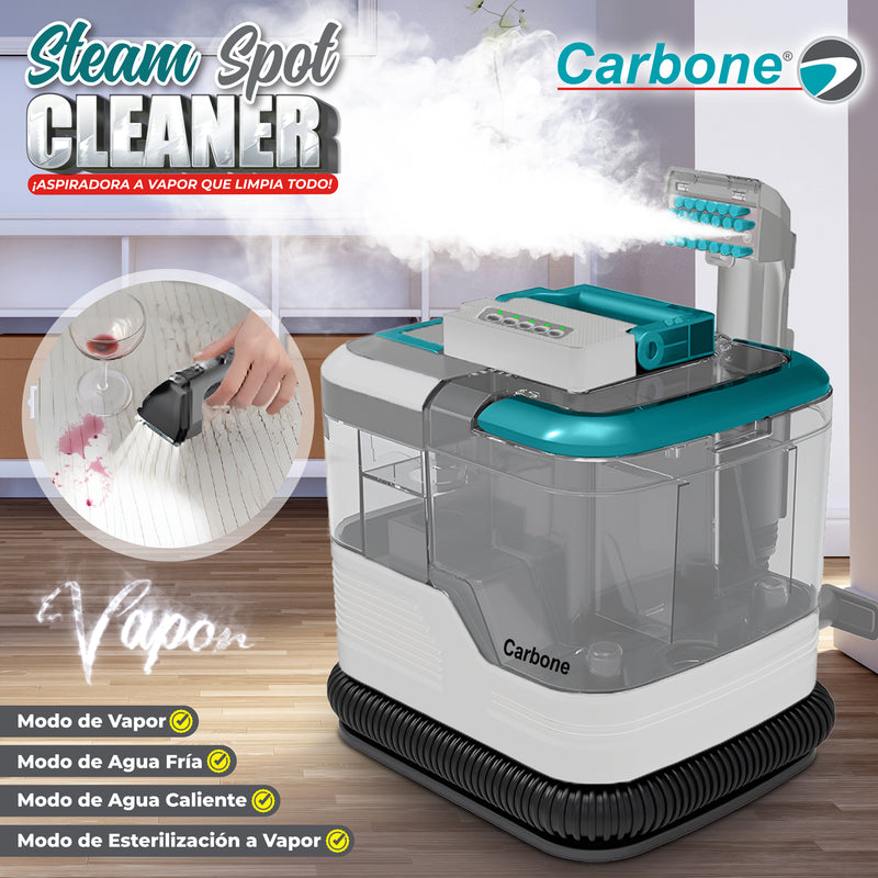 Aspiradora de agua a Vapor limpieza profunda de muebles Alfombras y Tapicería Portátil 1650W 120V 60Hz 2L Aspiración 13kPa. Spot Cleaner Quita manchas