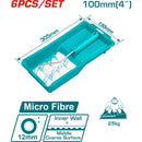 Rodillo Para Pintar + Bandeja  De 4" Con 4 Repuestos