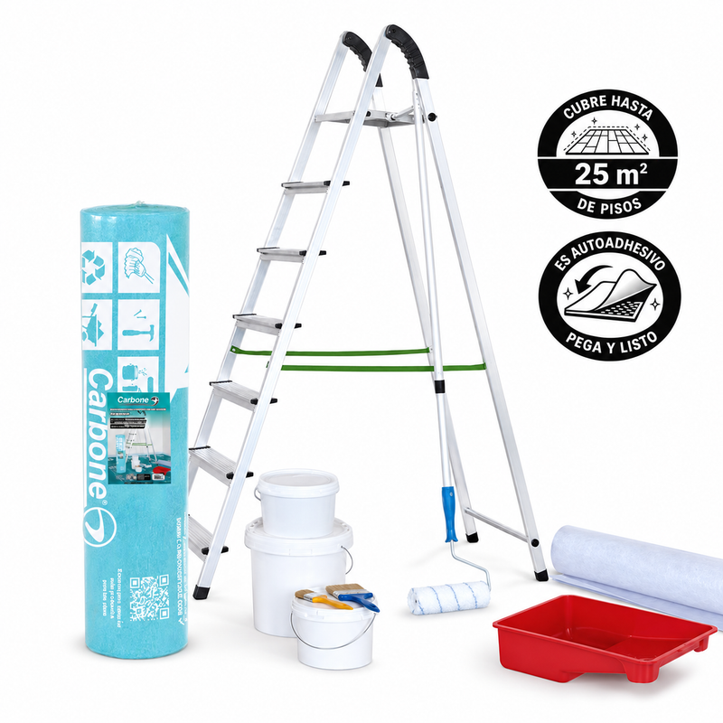 Rollo plastico Protector De Piso autoadhesivo acolchado Antiderrame Color Blanco Rollo De 39.4x 984.3" (1x25m) De PE. Lana Sintética Antideslizante Y Autoadhesiva.