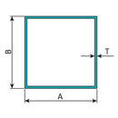 TC-3 Tubo Cuadrado  2" X 2"  Espesor 1.6 Mm. Largo 5.85 Mts. Acabado Anodizado Bronce 15 Micr