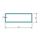 TR-7 Tubo Rectangular  3" X 1"  Espesor 1.5 Mm. Largo 5.85 Mts. Acabado Anodizado Bronce 15 M