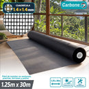 Rollo mosquitera negra 1.25x30m malla 18x18 anti-UV PP+PE resistente para ventanas y puertas