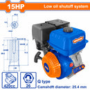 Motor a gasolina 15HP 4 tiempos 25.4mm Q Type 420cc 26Nm Aviso de nivel bajo de aceite.