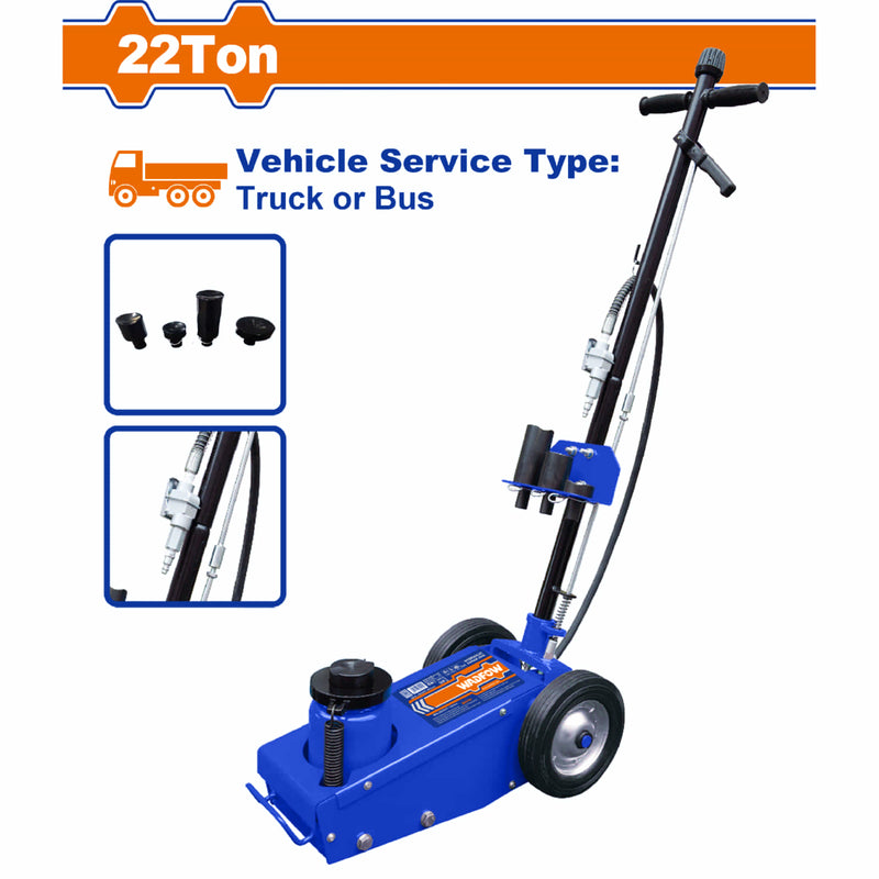 Gato Hidrálico de Carretilla 22 Ton. Alt. Min: 220mm. Alt. Máx: 435mm. Elevación: 110mm.