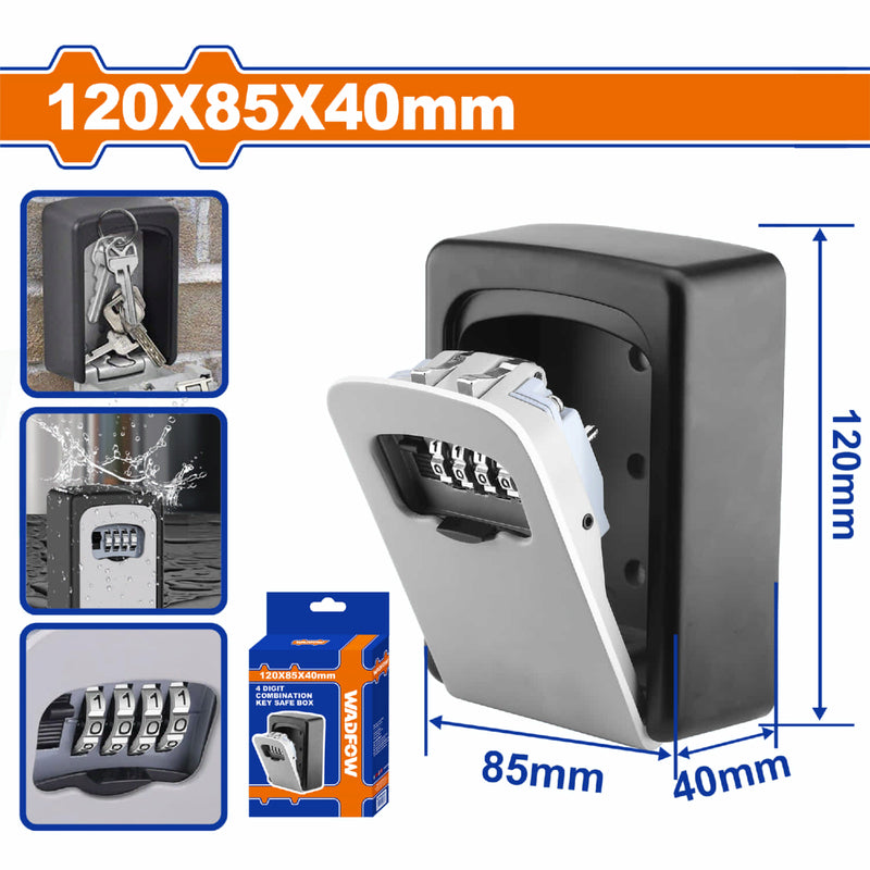 Caja de seguridad para llaves con sistema de bloqueo. Combinación 4 dígitos. 120x85x40mm para llaves Air B&B