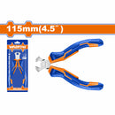 Mini Alicate de Corte Frontal 115mm(4.5") Pulido y antióxido. Con mango de plástico.