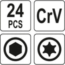 Set de 3 Juegos de LLaves Allen Universales ( 24 pcs ). Para aflojar pernos y tornillos, entre otros