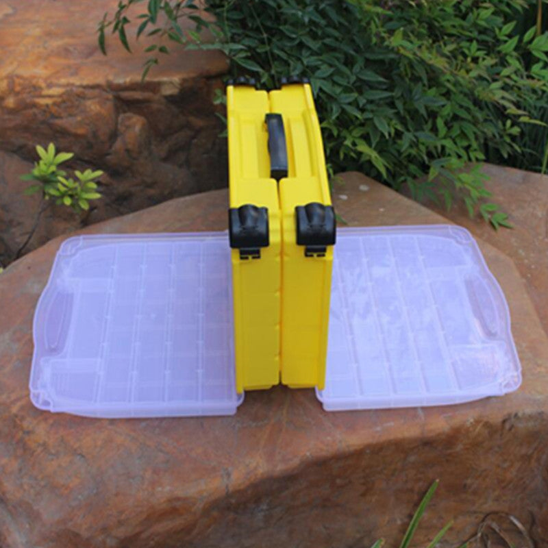 Caja doble compartimiento para señuelos pesca