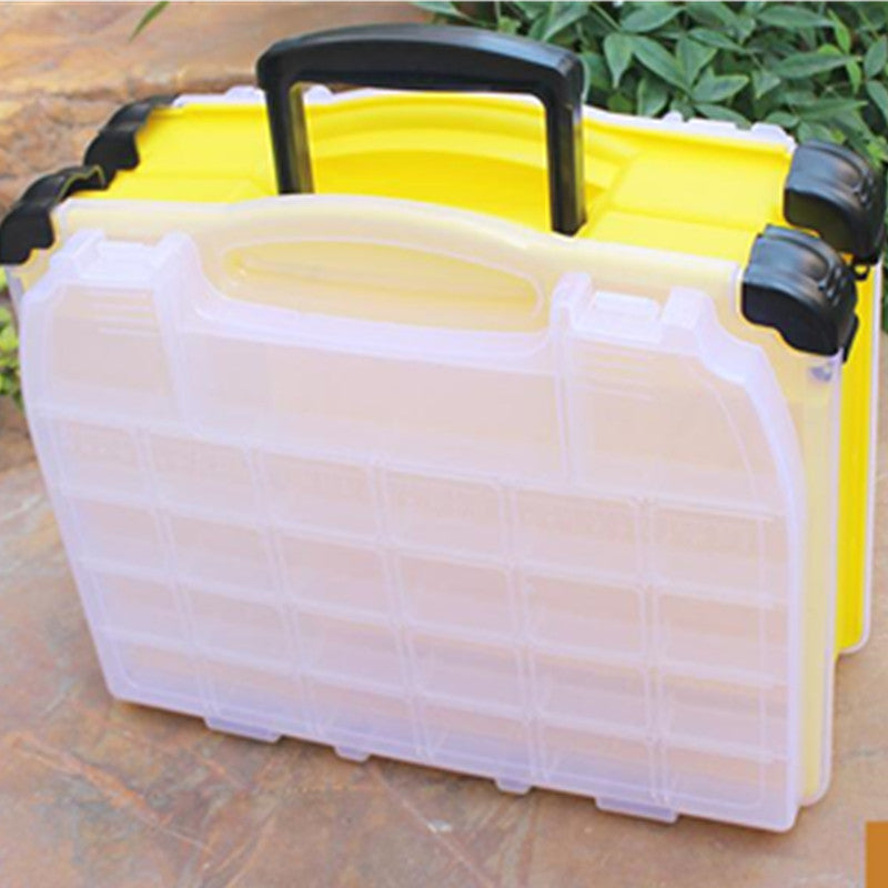 Caja doble compartimiento para señuelos pesca