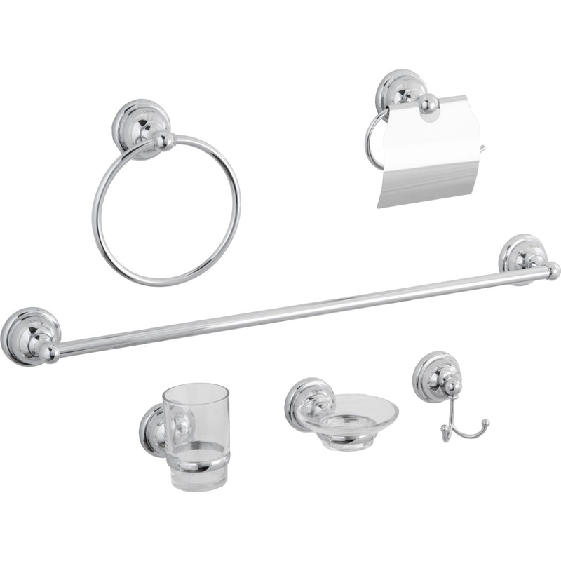 Juego de accesorios de baño de pared de 6 piezas