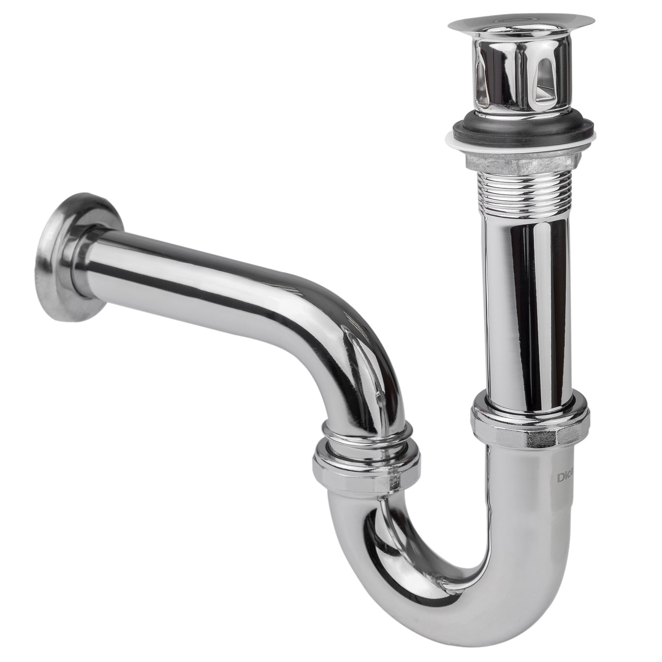 Trampa metálica para lavamanos con desague