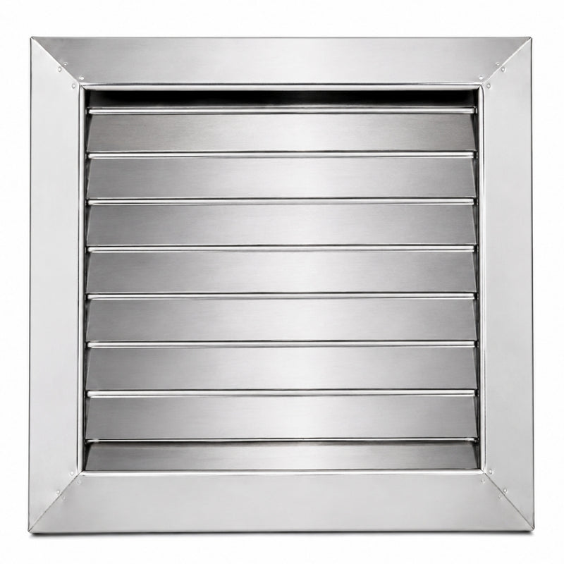 Rejilla de Ventilación 4" con láminas móviles. Para extractor de baño Tapa de Extractor De Acero Inoxidable 304.