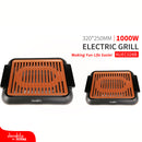 Parilla eléctrica, 1000W, 120V/60Hz, L 380× A 250mm, Cable de 0.75m