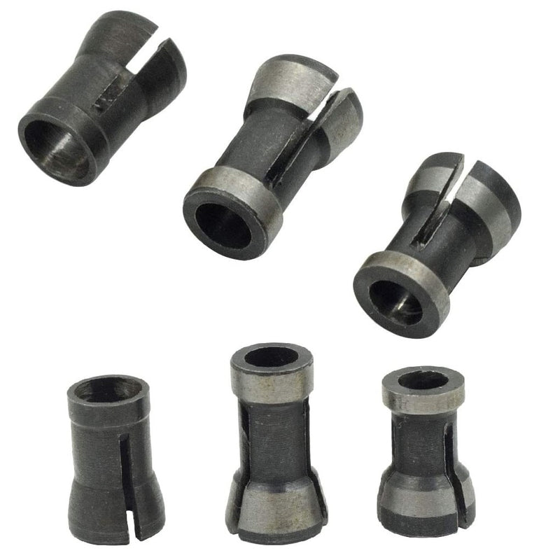 (3 pcs) Adaptadores de vastagos para Motortool o Routers. Medidas: 6mm, 6.35mm, 8mm