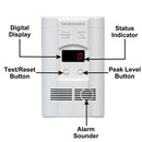 Detector Alarma De Gas Y Monoxido De Carbono De Enchufe Con Bateria De Respaldo. 110V