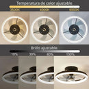 Abanico de Techo Ventilador LED 96W(Color Negro). 3 Tonos de Luz y 6 Velocidades. Ventilador Silencioso 110V (50cm)