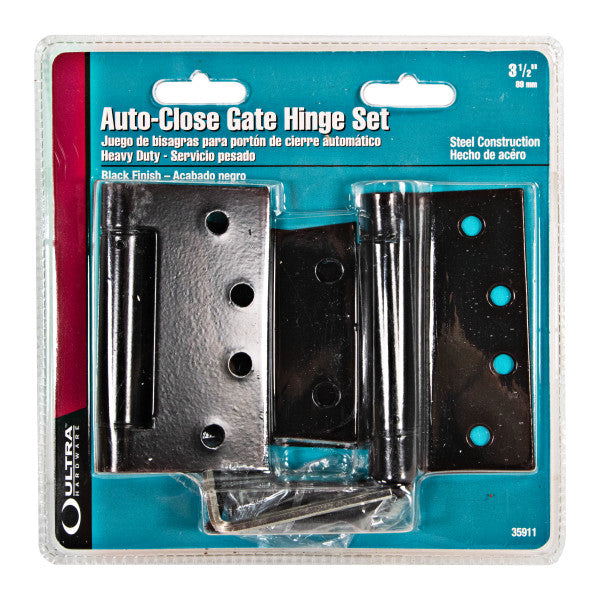 Juego de bisagras para puertas de cierre automático color negro