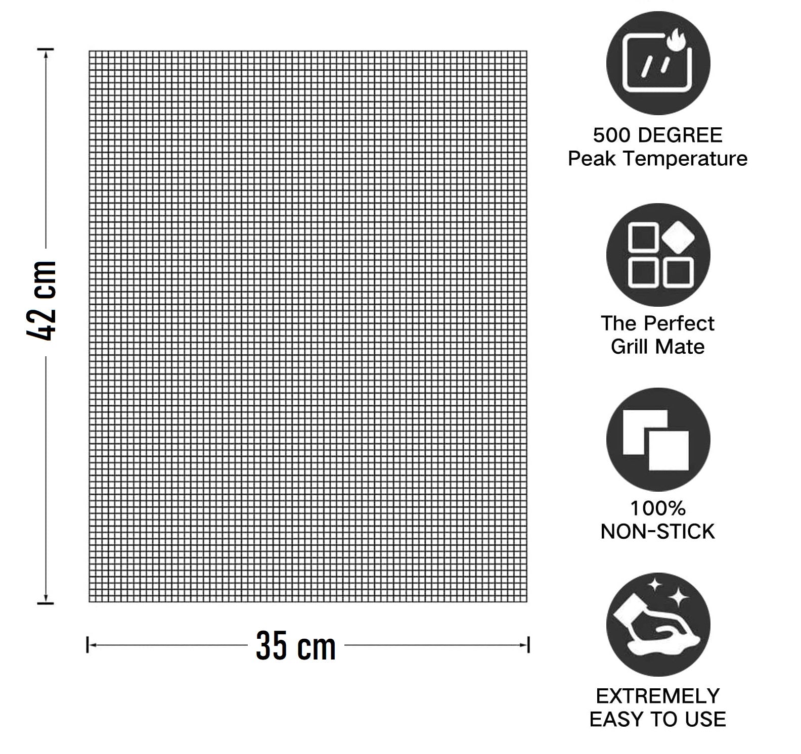 Lamina BBQ antiadherente Fibra de vidrio