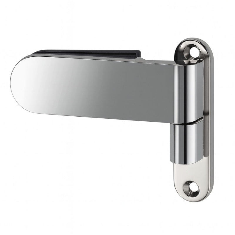 Bisagra pivotante para vidrios de 8-12 mm. Acabado Brillante