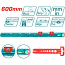 Regla de Aluminio de dos piezas. Tamaño: 60cm.