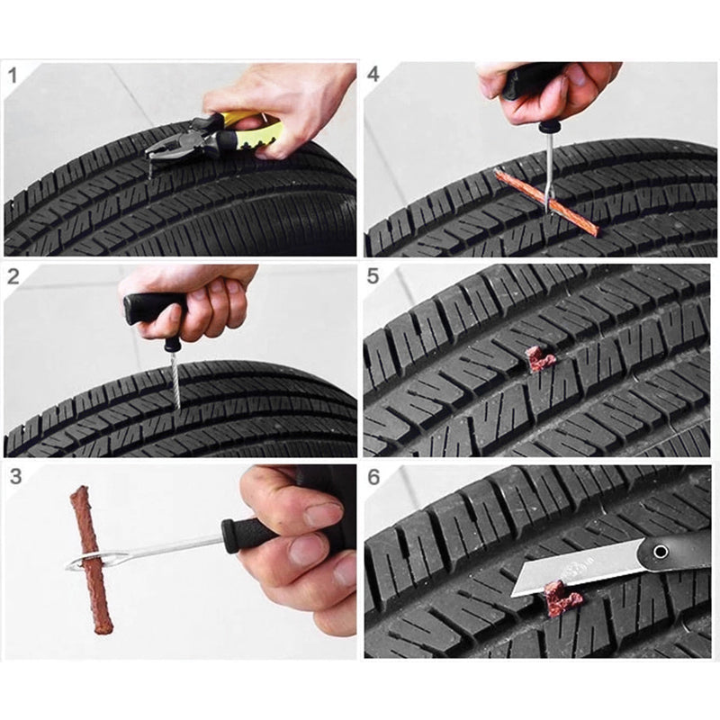 Kit de reparación para llantas pinchadas de automóviles, motocicletas, bicicletas