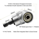 Adaptador de punta para taladro de ¼” en ángulo recto de 105°