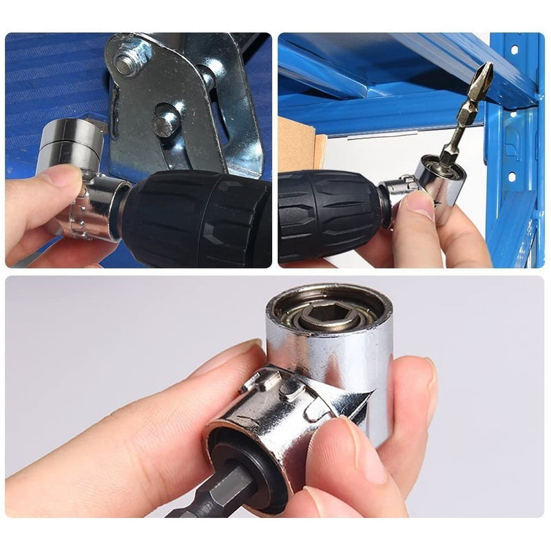 Adaptador de punta para taladro de ¼” en ángulo recto de 105°