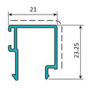 Junquillo Recto 21 Mm. Espesor 1.1 Mm. Largo 5.85 Mts. Acabado Anodizado Bronze 15 Micron. (D3-P1-A1