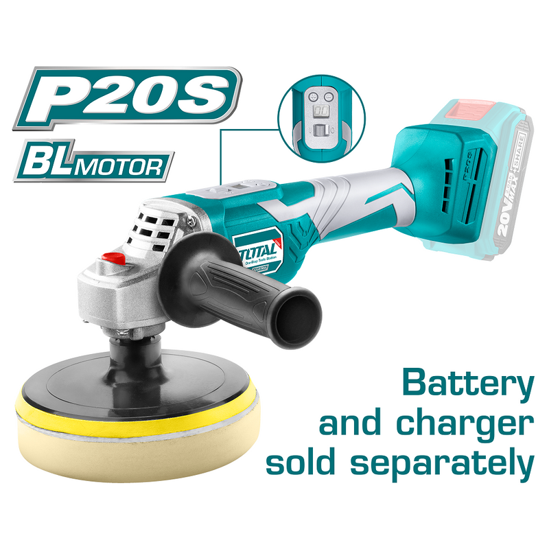 Pulidora de Felpa de Bateria Lithium-Ion de 6"(150mm).20 V.No IncluyeB/C.Rosca TipoM14.