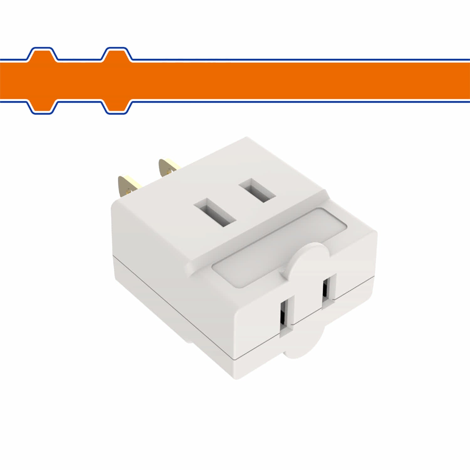 Convertidor 3 tomas de Corriente con conexión a tierra AC15A 110V 60Hz 1875W Adaptador.