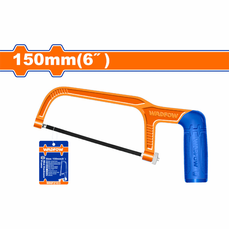 Mini Segueta Industrial para Metal de 150mm/6". Cuerpo de Aluminio. Incluye 1 hoja de sierra.