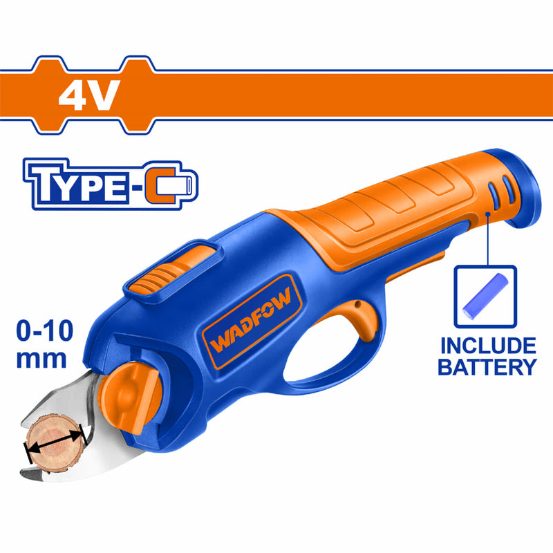Tijera para Podar Inalámbrica 4V Diámetro 10mm de Cuchilla Intercambiable Cable USB por separado.