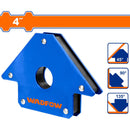 Soporte de soldadura escuadra magnética de 4". Ángulos: 45º, 90º, 135º. Imán y Acero. 50 lbs.