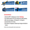 Antorcha Tig WP17 cabeza rigida c/Swich remoto.Cuerpo ergonomico estilo europeo.Dinse 35mm 8 mts.