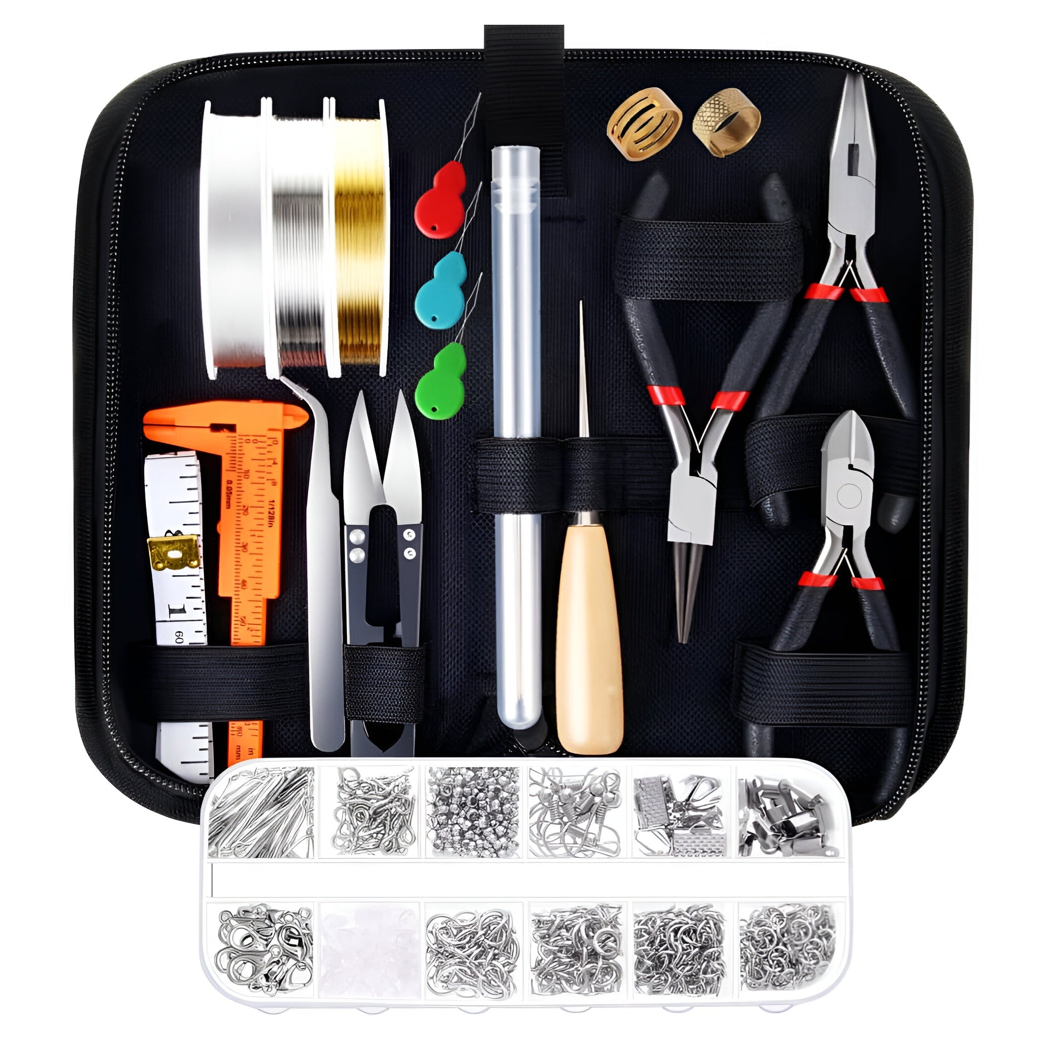 Kit de herramientas para reparar y crear joyería.