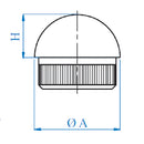 Tapa Semiesferica para Tubo de 42.4mm.