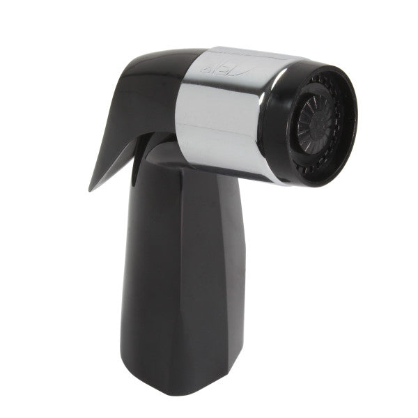 Grifo de cocina de plástico con acabado cromado. Incluye spray