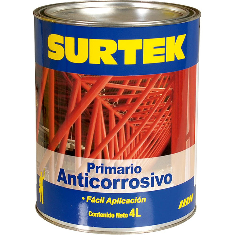 Esmalte primario anticorrosivo rojo óxido 4lt Surtek