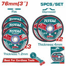 Discos Abrasivos para Metal 5 piezas de 76mm Tipo Plano y Hundido