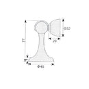 Tranca para puertas con magnetos.satinada