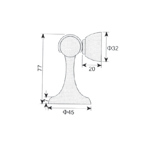 Tranca para puertas con magnetos.satinada