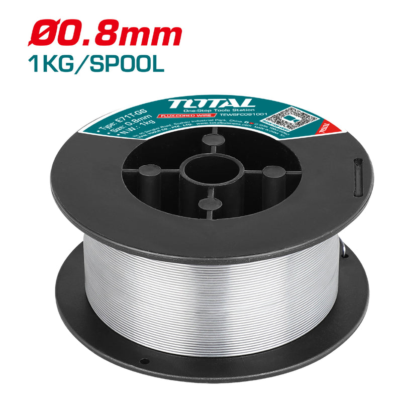 Rollo alambre de Soldadura MIG sin GAS  0.8mm soldar en acero al carbón. Modelo: E71T-GS Arco estable. Gasless para  TMGT1601, UTMGT1601 y TFC1301