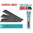Cuchillas de repuestos Exacto 18x100mm SK4 Compatible con THT511816 ,THT511826, THT511836 , TG5121806 Set de 10 piezas