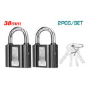candados de hierro 38mm.Juego de 2  Con cubierta de goma impermeable. Incluye 4 llaves.