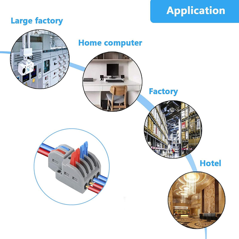 Conectores eléctricos de empalme rápido. Tipo T. (10 Pzas)