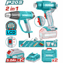 Combo total Pistola de calor Inalámbrica 20V, Pistola de calor 1600W con accesorios. Incluye 2 Baterías 5.0ah y cargador. POCAS UNIDADES