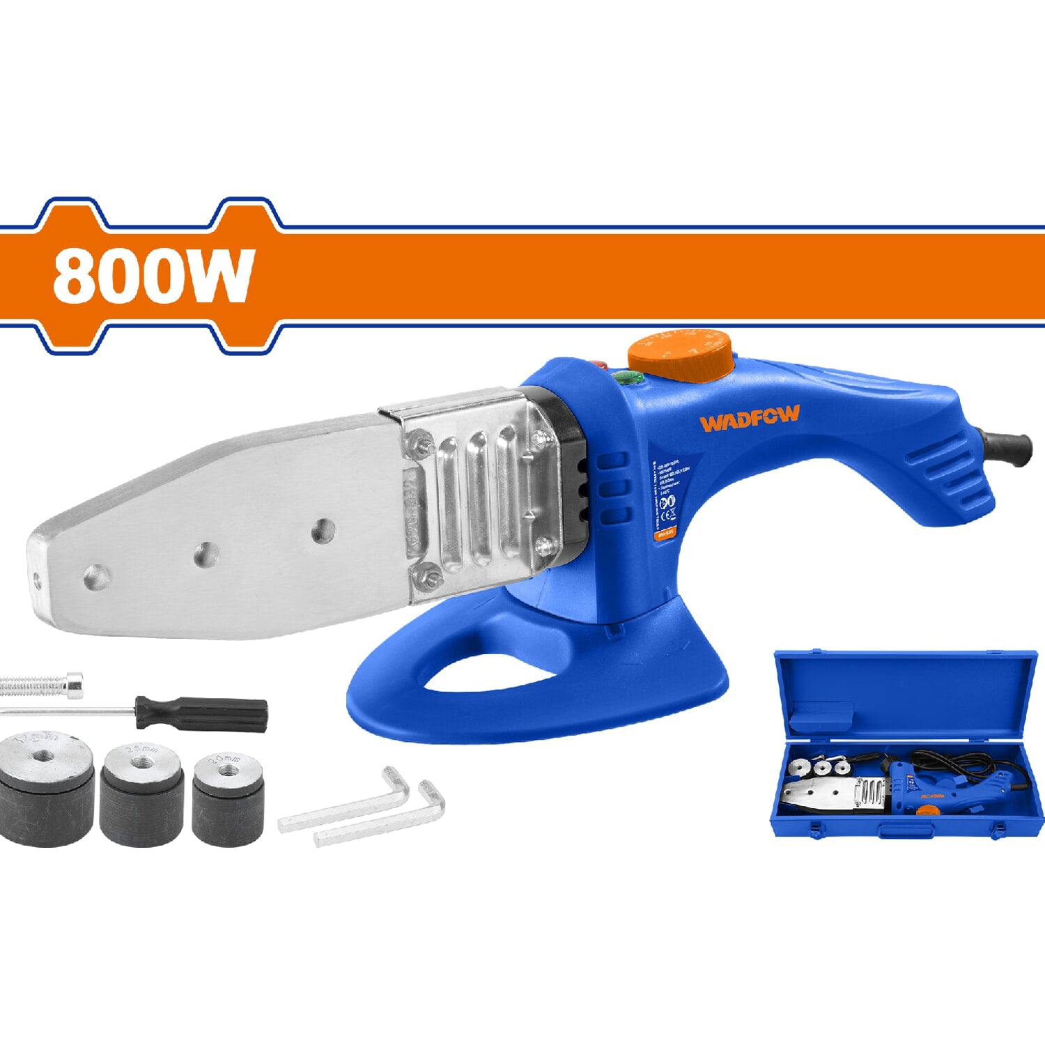 Soldadora tubos PVC de plástico 800W. 110-120V. Diámetros para soldar: 20,25,32mm. Termofusion soldador tubos