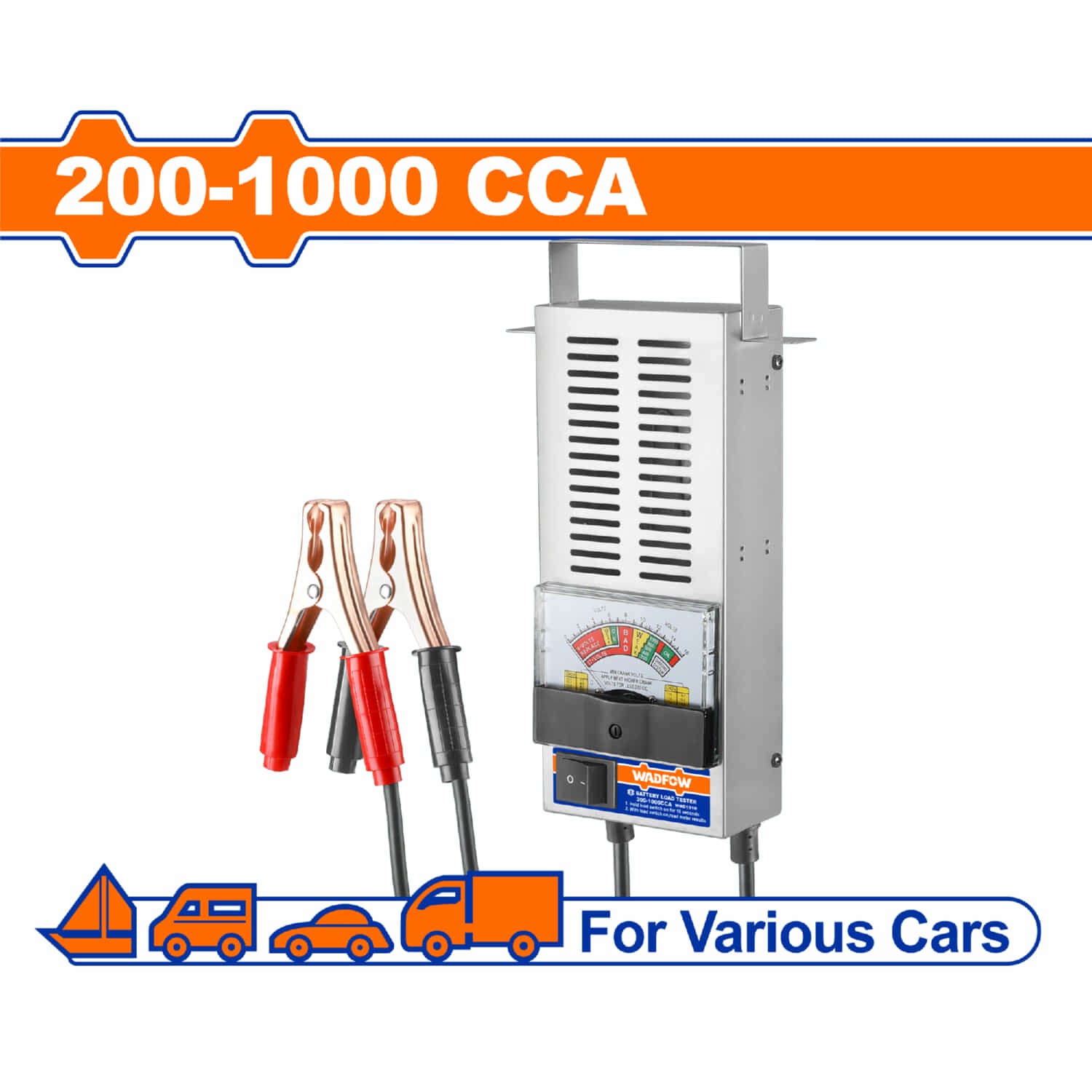 Probador de Carga de Batería 200-1000CCA. Corriente de Carga 100A.